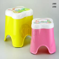 雙色防滑花形凳（小、中